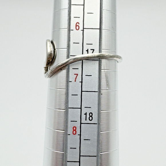 Sterling Silver 925 Wave Ring Size 6.5 Minimalist Boho Dainty - Picture 7 of 8